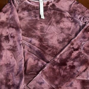 Lululemon Wine Tie-Dye Crushed Velvet Sweater size 40- Make an Offer!